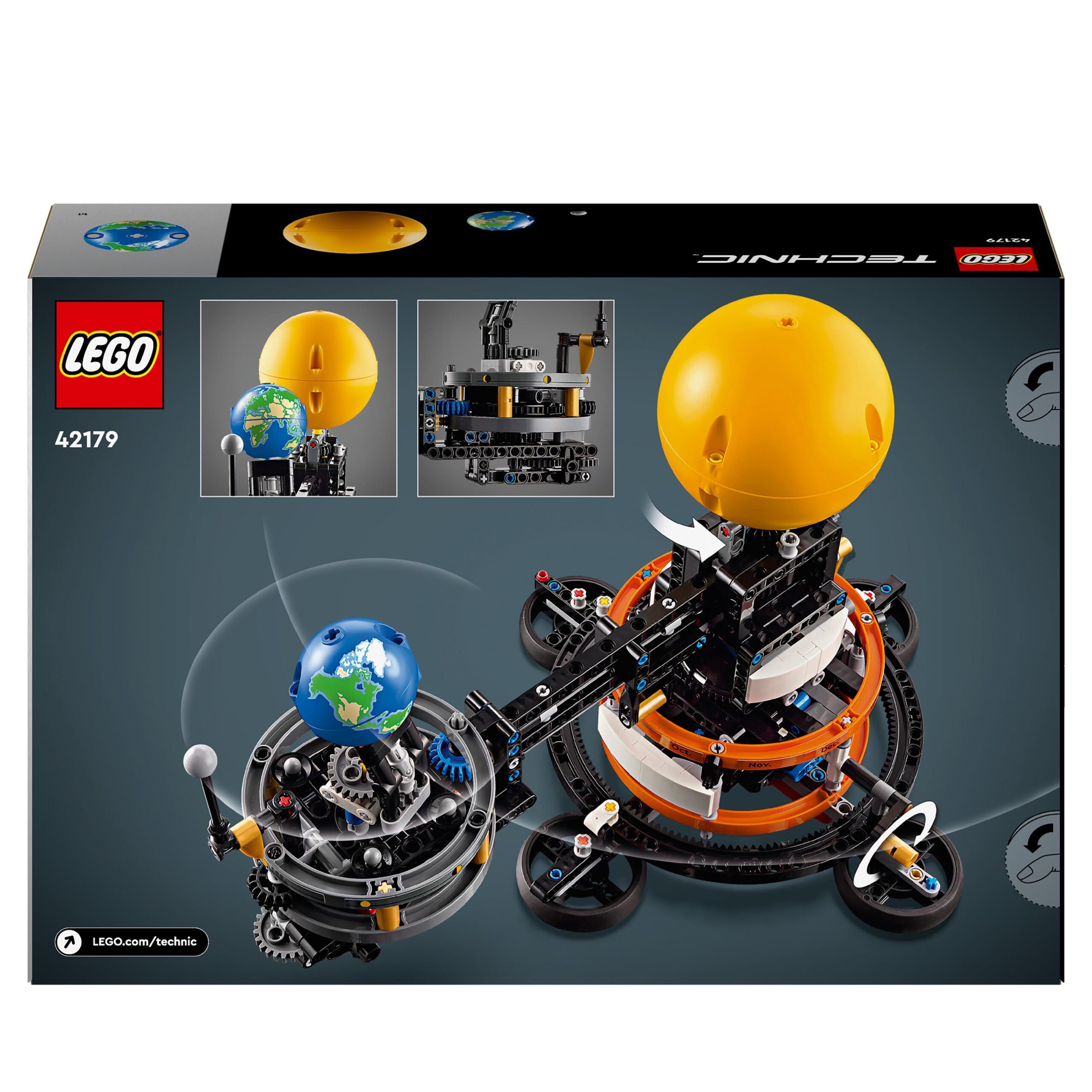Lego technic 42179 pianeta terra e luna in orbita, giochi spaziali per bambini 10+, sistema solare da costruire con rotazione - LEGO TECHNIC