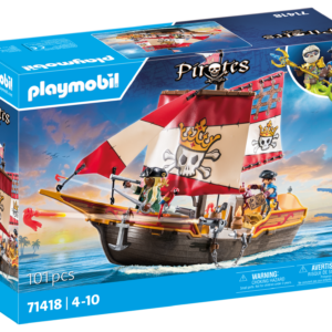 Playmobil 71418 nave pirata con due personaggi per bambini dai 4 anni - Playmobil