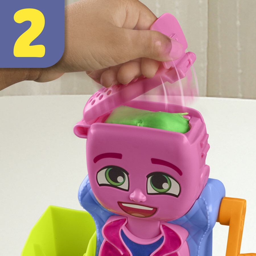 Play-doh - capelli pazzerelli, playset per giocare al parrucchiere, giocattoli di fantasia per bambini e bambine dai 3 anni in su - PLAY-DOH