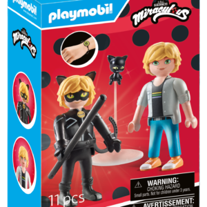 Playmobil miraculous 71337: adrien & chat noir per bambini dai 4 anni - Playmobil