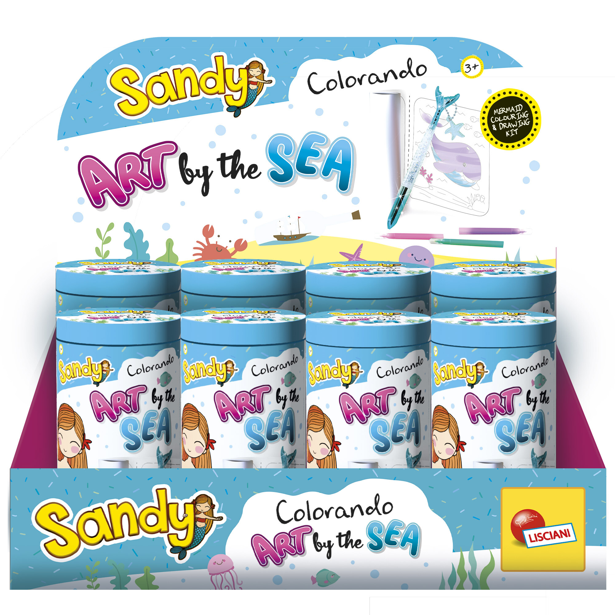 Sandy colorando art by the sea in display da 8 - LISCIANI