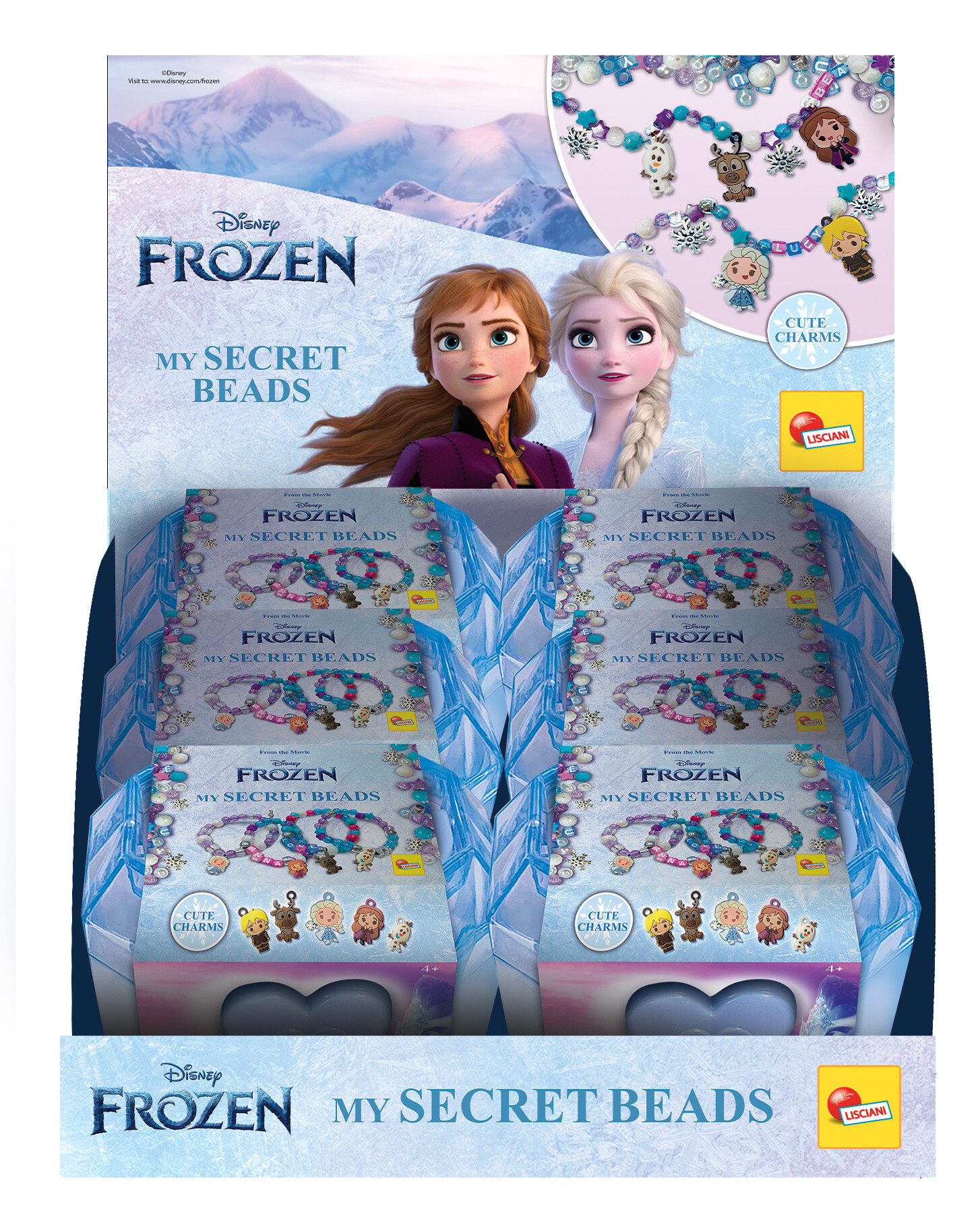 Frozen my secret beads set in display 6 - DISNEY PRINCESS, LISCIANI, Frozen