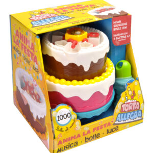 Coloratissima torta di compleanno sparabolle con luci e musica - Minnie