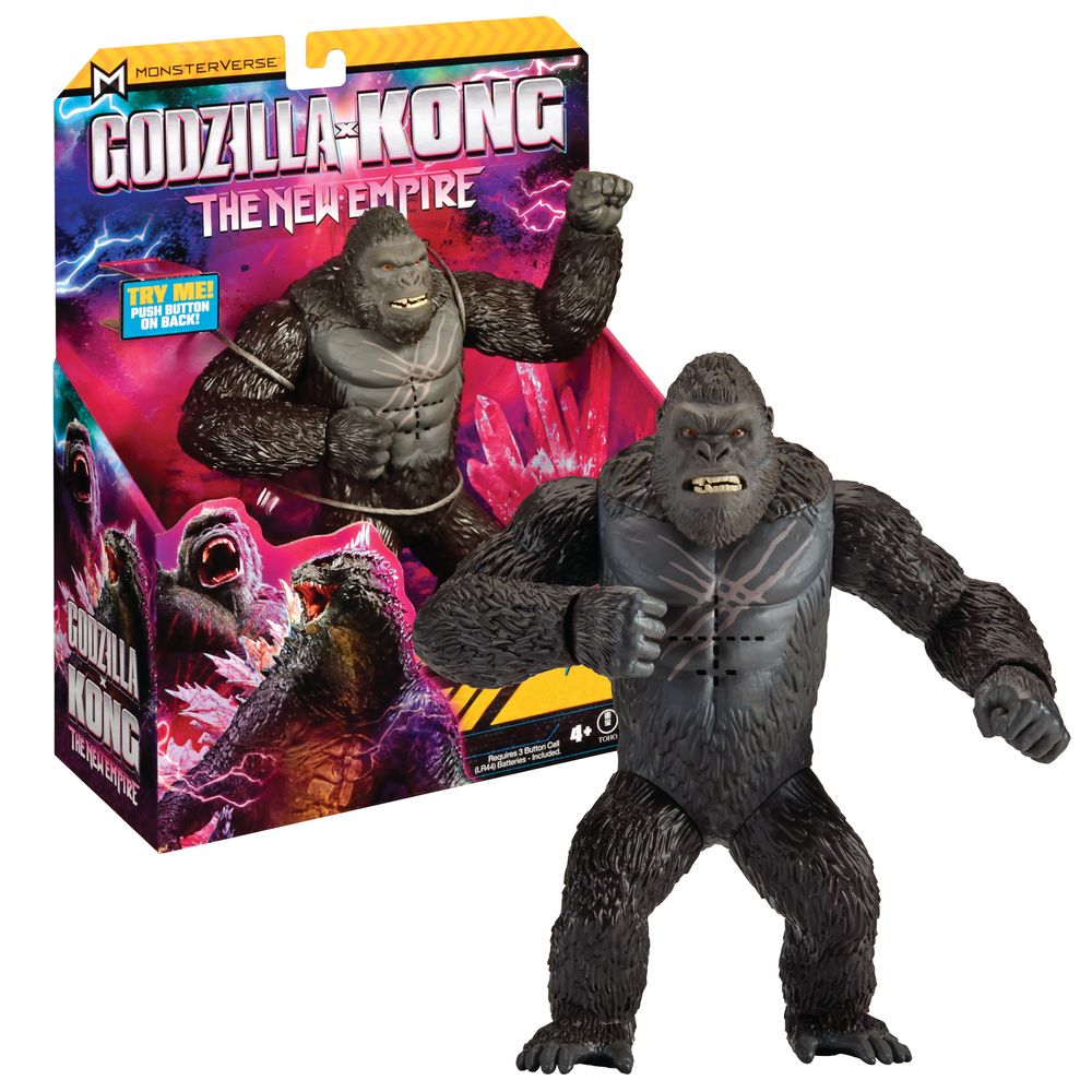 Godzilla x kong - kong personaggio 18cm con suoni - giochi preziosi - GIOCHI PREZIOSI, Godzilla