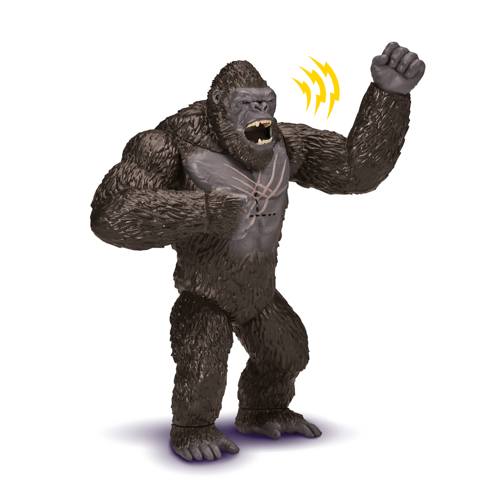 Godzilla x kong - kong personaggio 18cm con suoni - giochi preziosi - GIOCHI PREZIOSI, Godzilla
