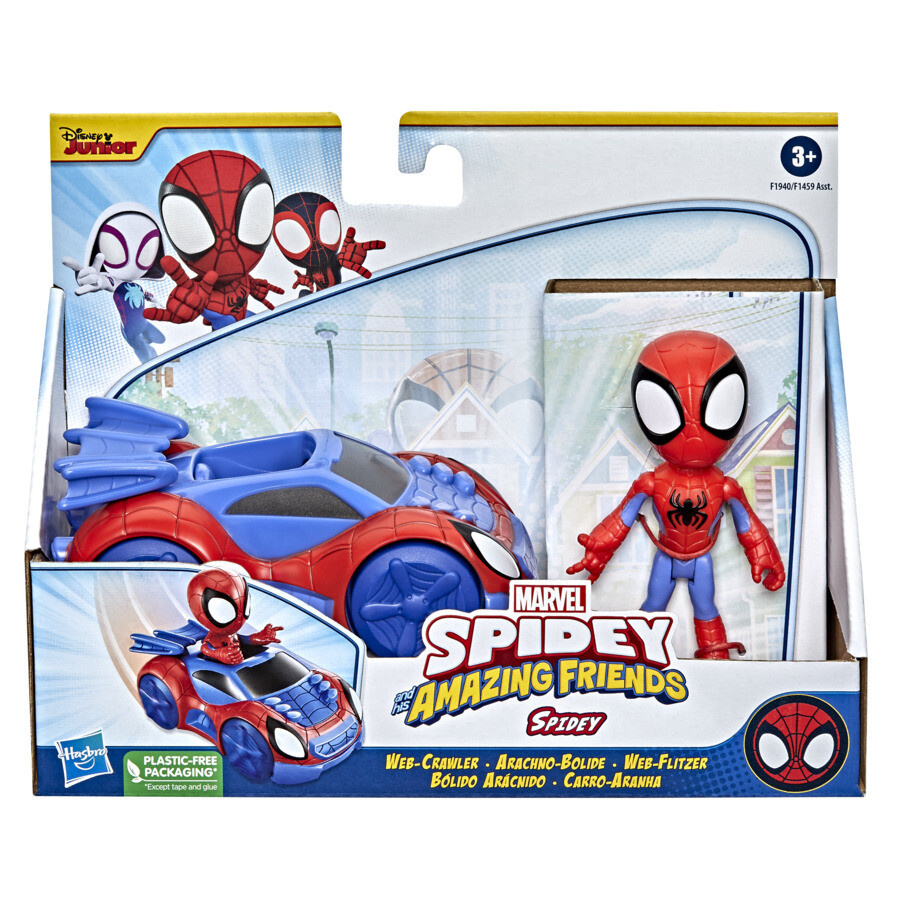 Hasbro marvel spidey e i suoi fantastici amici, action figure con vicolo, per bambini dai 3 anni in su - SPIDEY