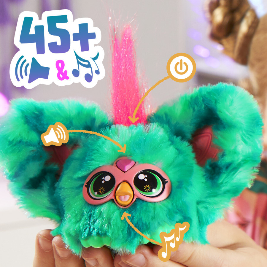 Furby furblets mello nee - peluche interattivo con suoni - adatto per bambini dai 5 anni in su - FURBY