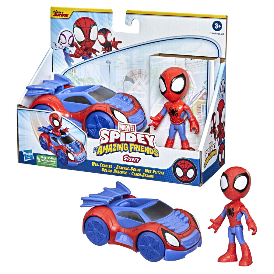 Hasbro marvel spidey e i suoi fantastici amici, action figure con vicolo, per bambini dai 3 anni in su - SPIDEY