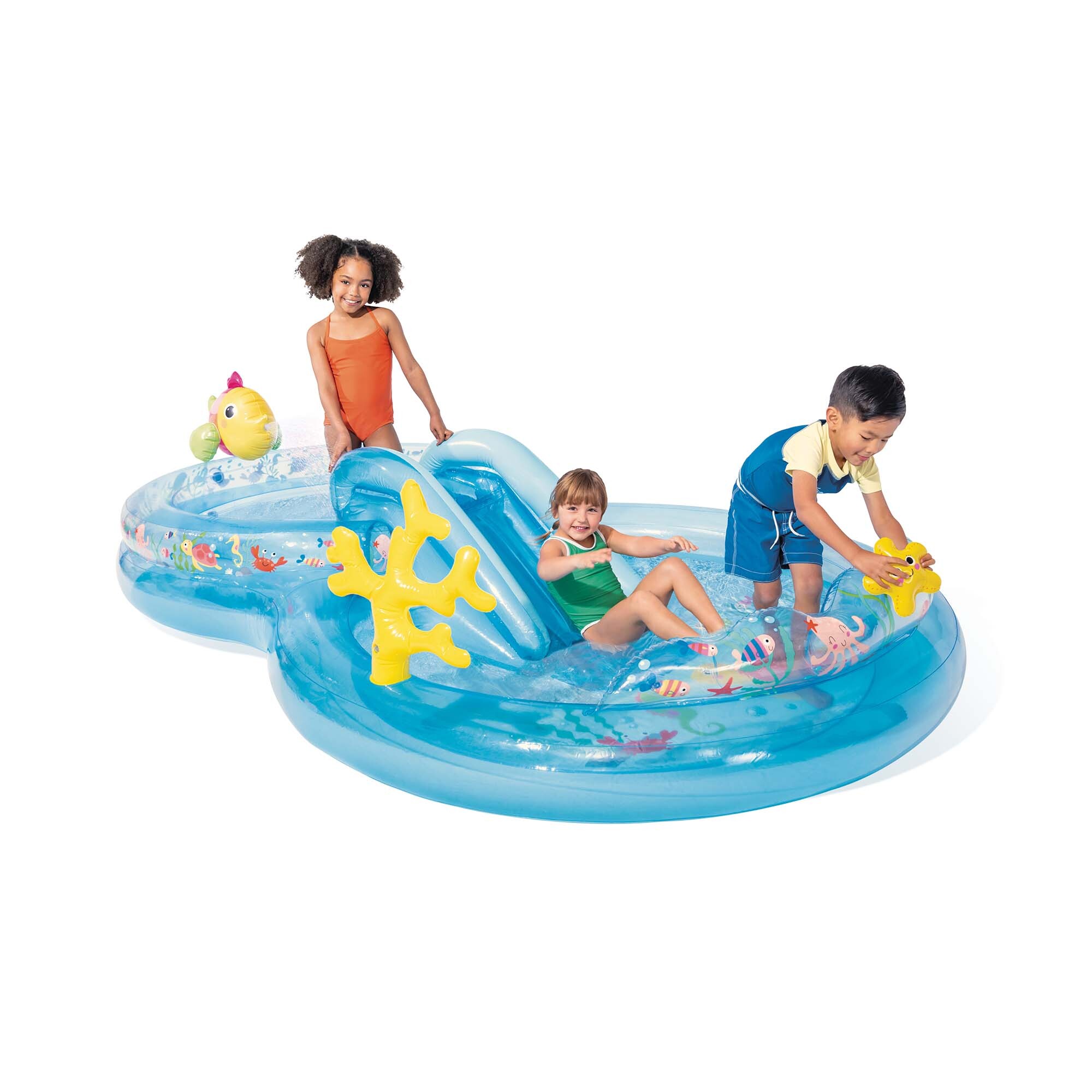 Intex - play center under the sea piscina gonfiabile, con palline, pvc, multicolore, 310x193x71 cm - INTEX