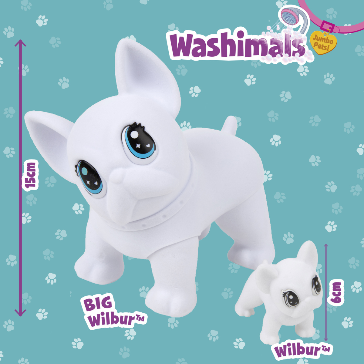 Crayola washimals jumbo pets - big wilbur il grande cagnolino da colorare lavare e ricolorare, 15cm, gioco e regalo per bambini da 3 anni - CRAYOLA