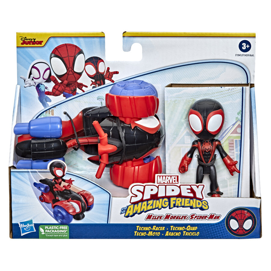 Hasbro marvel spidey e i suoi fantastici amici, action figure con vicolo, per bambini dai 3 anni in su - SPIDEY