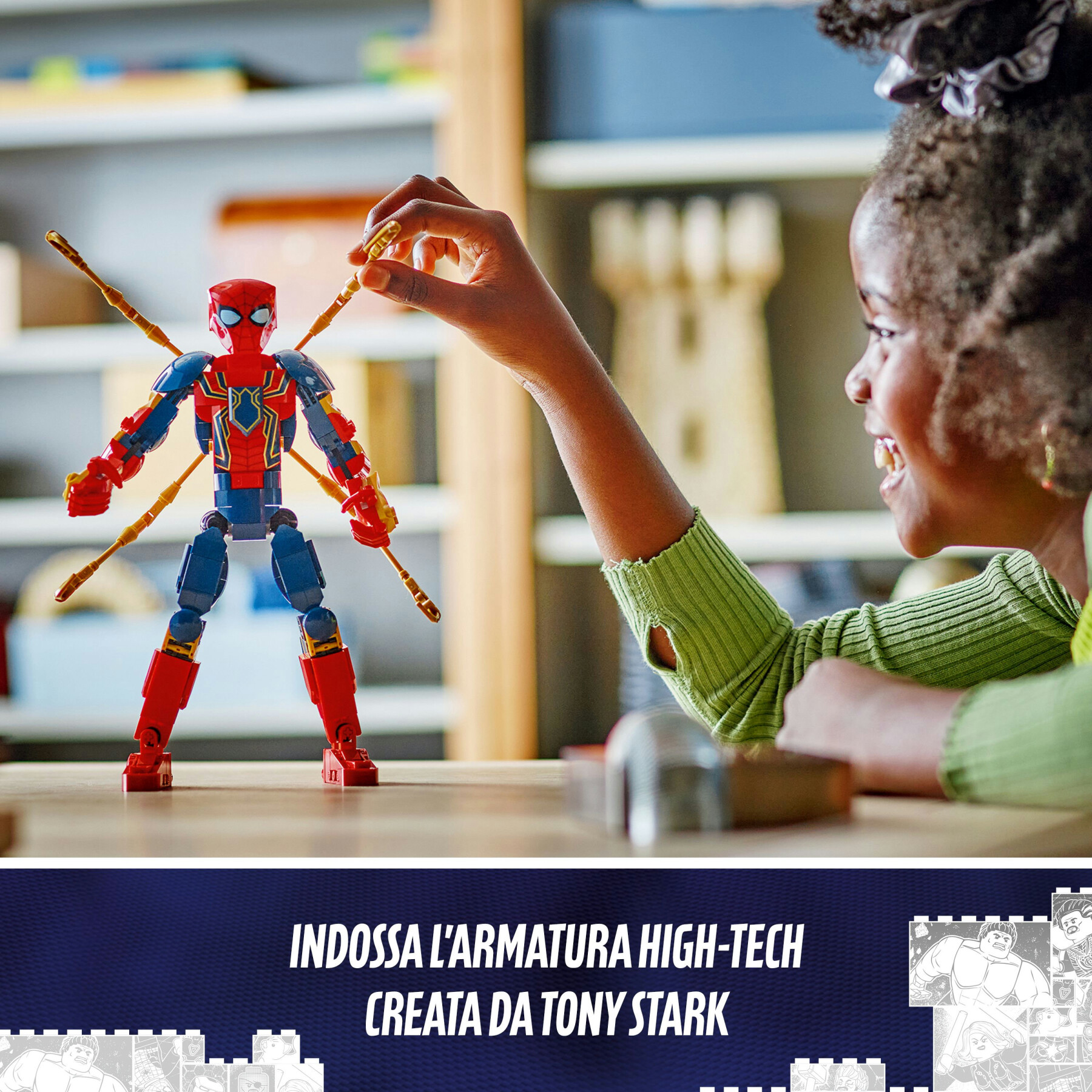 Lego marvel 76298 personaggio costruibile di iron spider-man, gioco per bambini 8+, supereroe snodabile con 4 braccia extra - LEGO SUPER HEROES, Avengers, Spiderman