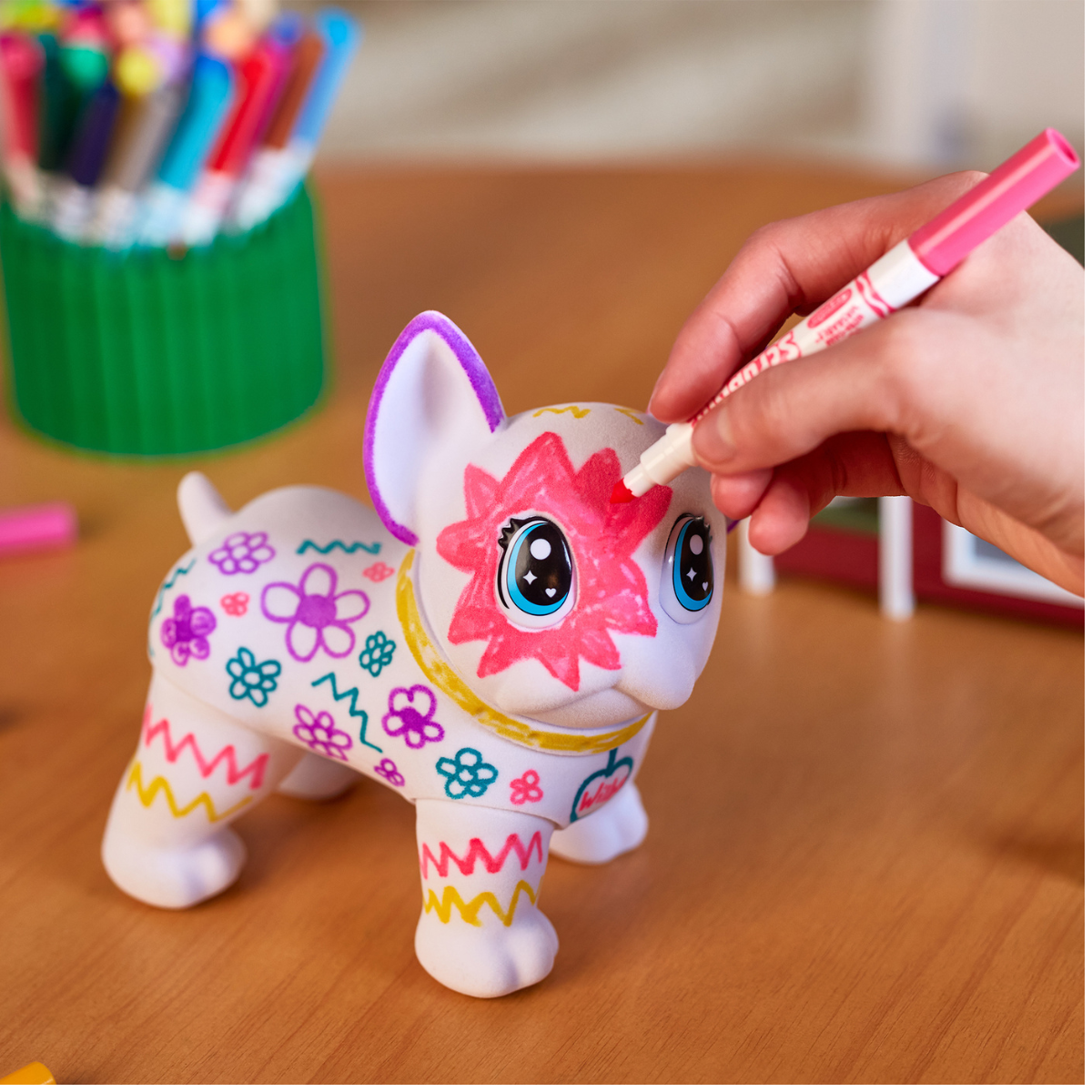 Crayola washimals jumbo pets - big wilbur il grande cagnolino da colorare lavare e ricolorare, 15cm, gioco e regalo per bambini da 3 anni - CRAYOLA