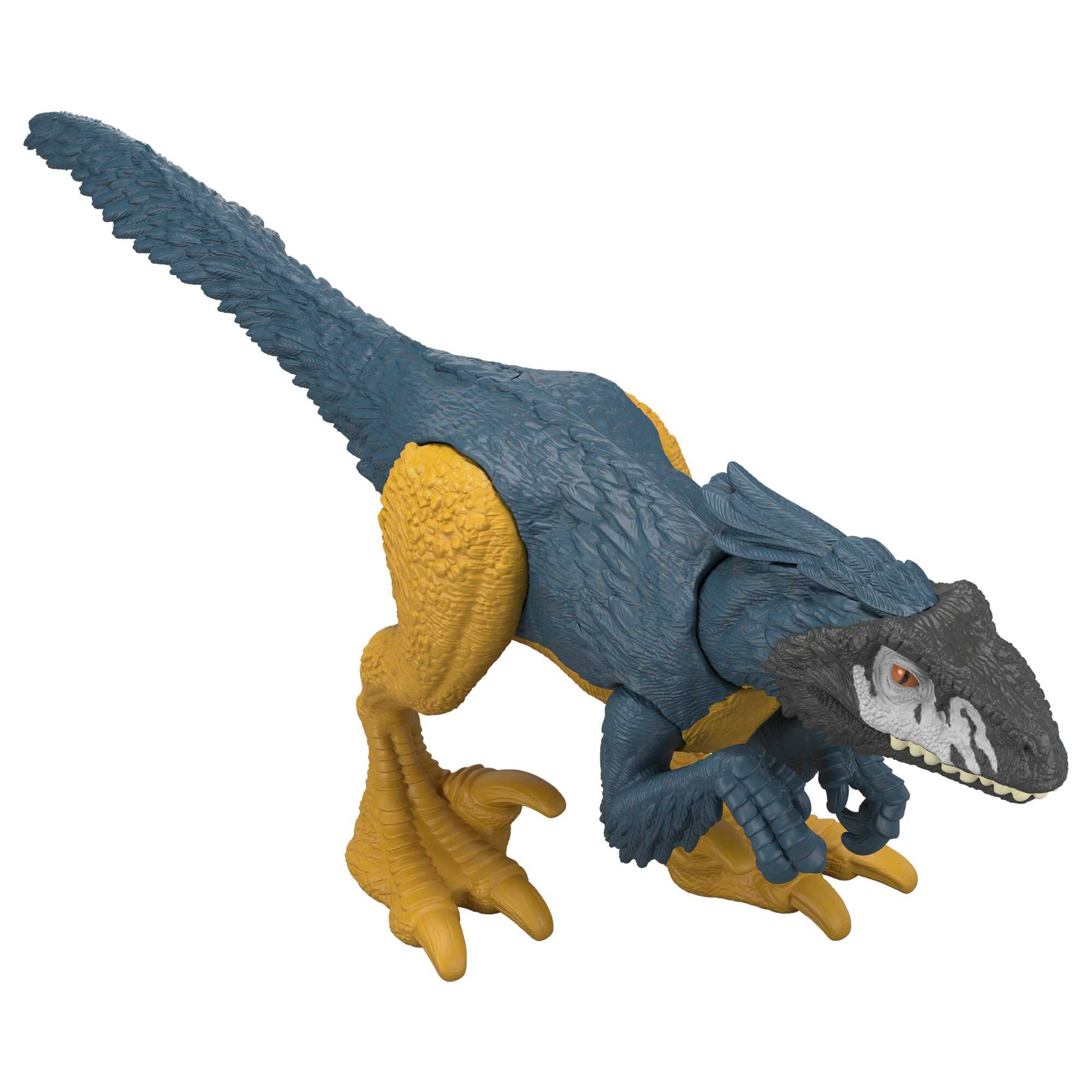 Jurassic world pericolo giurassico - pyroraptor, dinosauro snodato con design autentico, specie di medie dimensioni lungo 18 cm e alto 7+ cm - Jurassic World