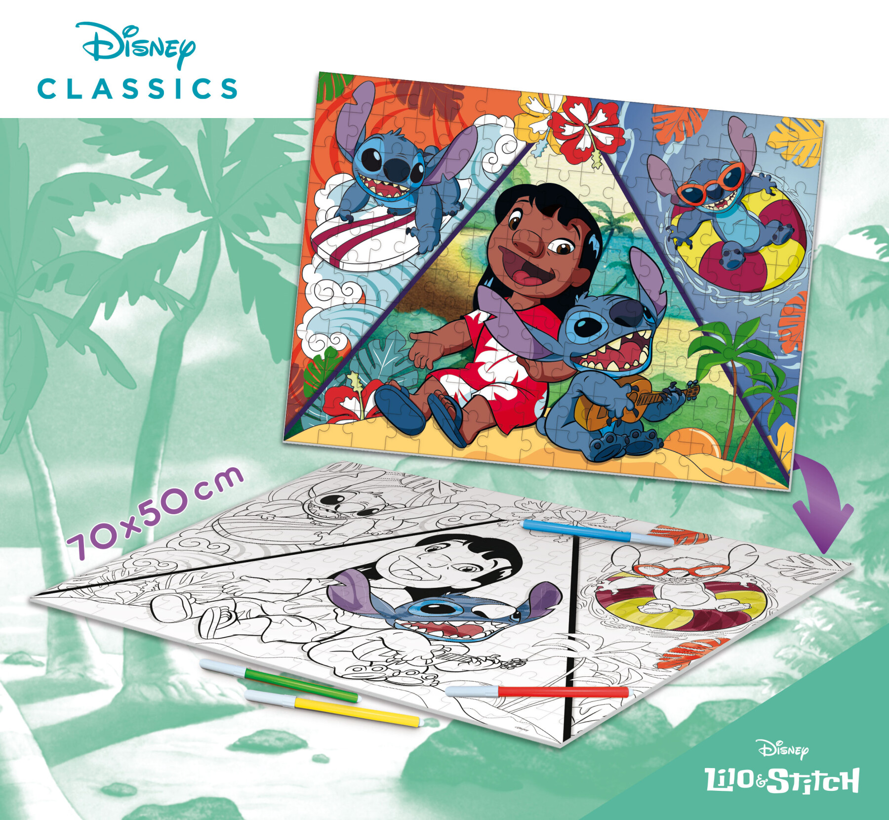 Disney puzzle df maxifloor 150 lilo & stitch - LISCIANI, Disney Stitch