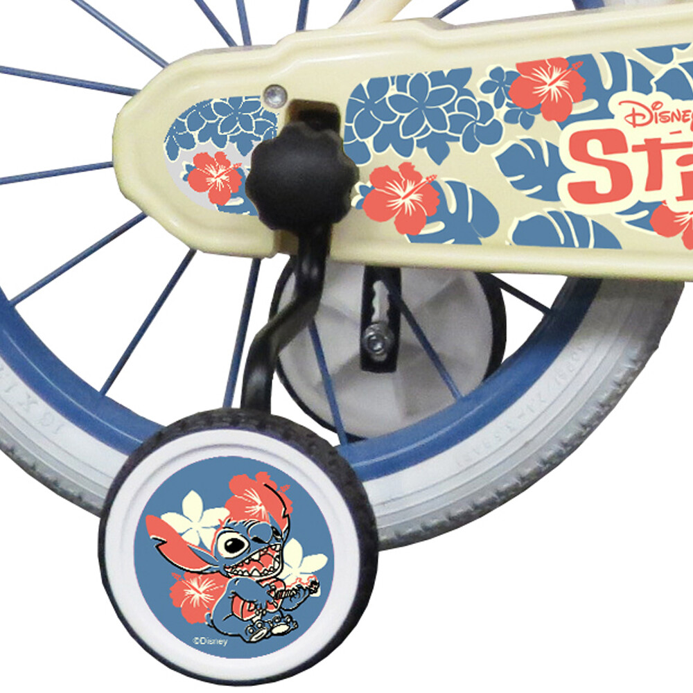Bicicletta da 16 pollici di stitch, con cestino e portabambole - Disney Stitch