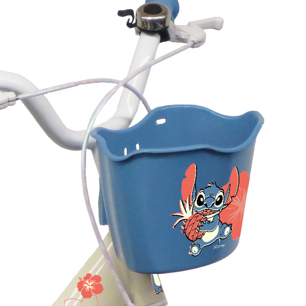 Bicicletta da 16 pollici di stitch, con cestino e portabambole - Disney Stitch