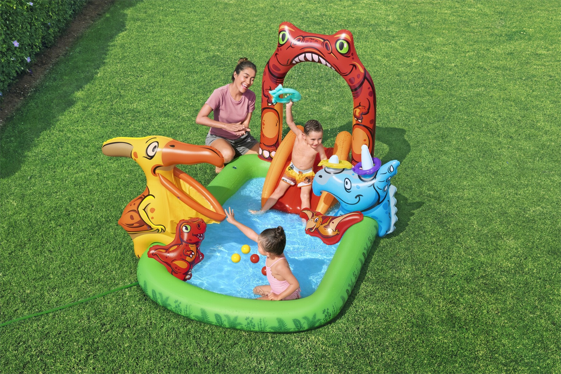 Playcenter gonfiabile bestway® jurassic splash™ con piscinetta, 2 anni+ - Bestway