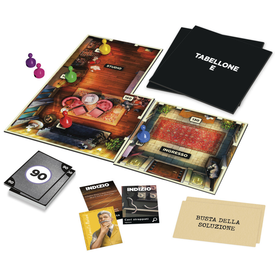 Cluedo escape - il tradimento a villa tudor refresh, un gioco di misteri ed enigmi in versione escape game, un gioco da tavolo cooperativo per famiglie, dai 10 anni in su, da 1 a 6 giocatori - HASBRO GAMING