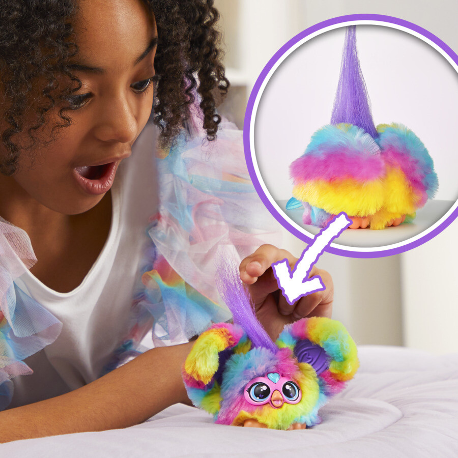 Furby furblets ray vee - peluche interattivo con suoni - adatto per bambini dai 5 anni in su - FURBY