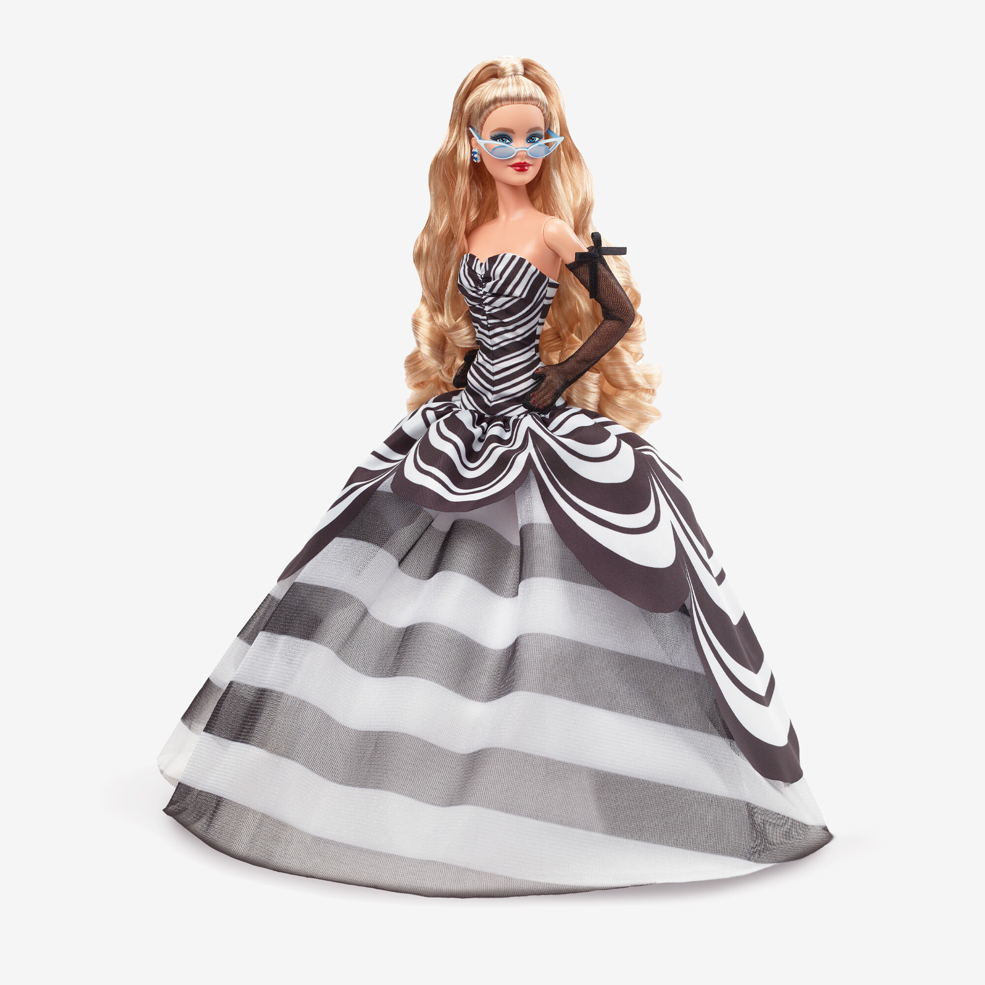 Barbie signature 65° anniversario - bambola glamour da collezione zaffiro blu - Barbie