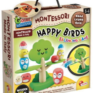 Montessori baby wood happy birds balancing game - LISCIANI
