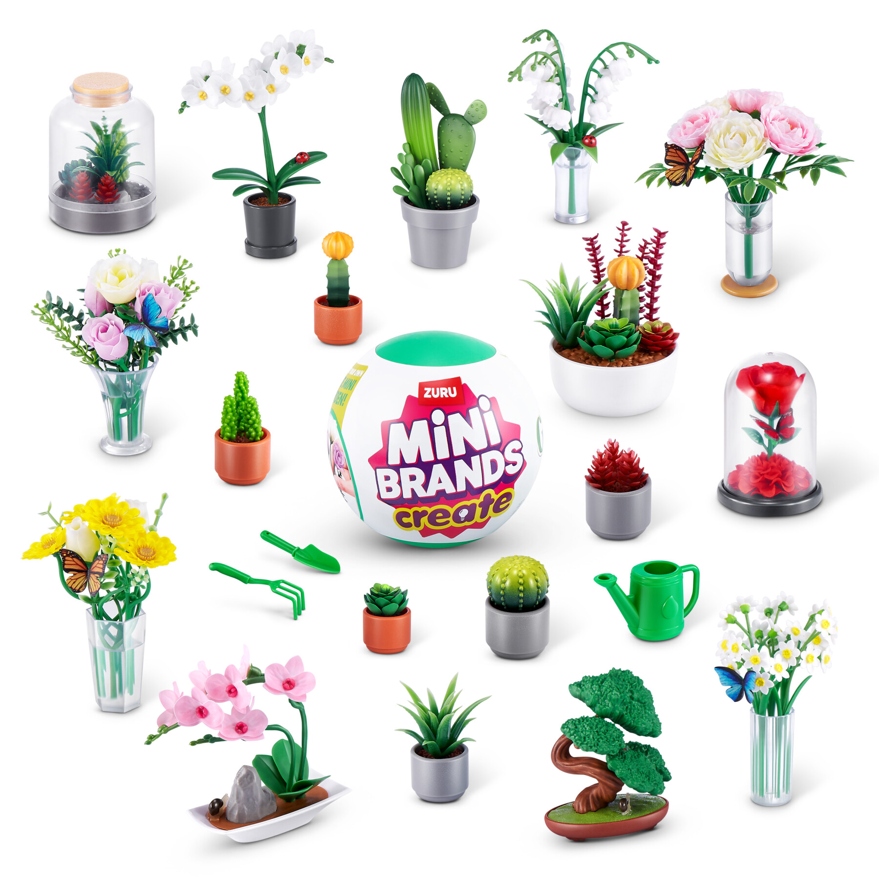 Mini brands create garden capsule di zuru, giocattolo sorpresa con miniature da collezionare - 