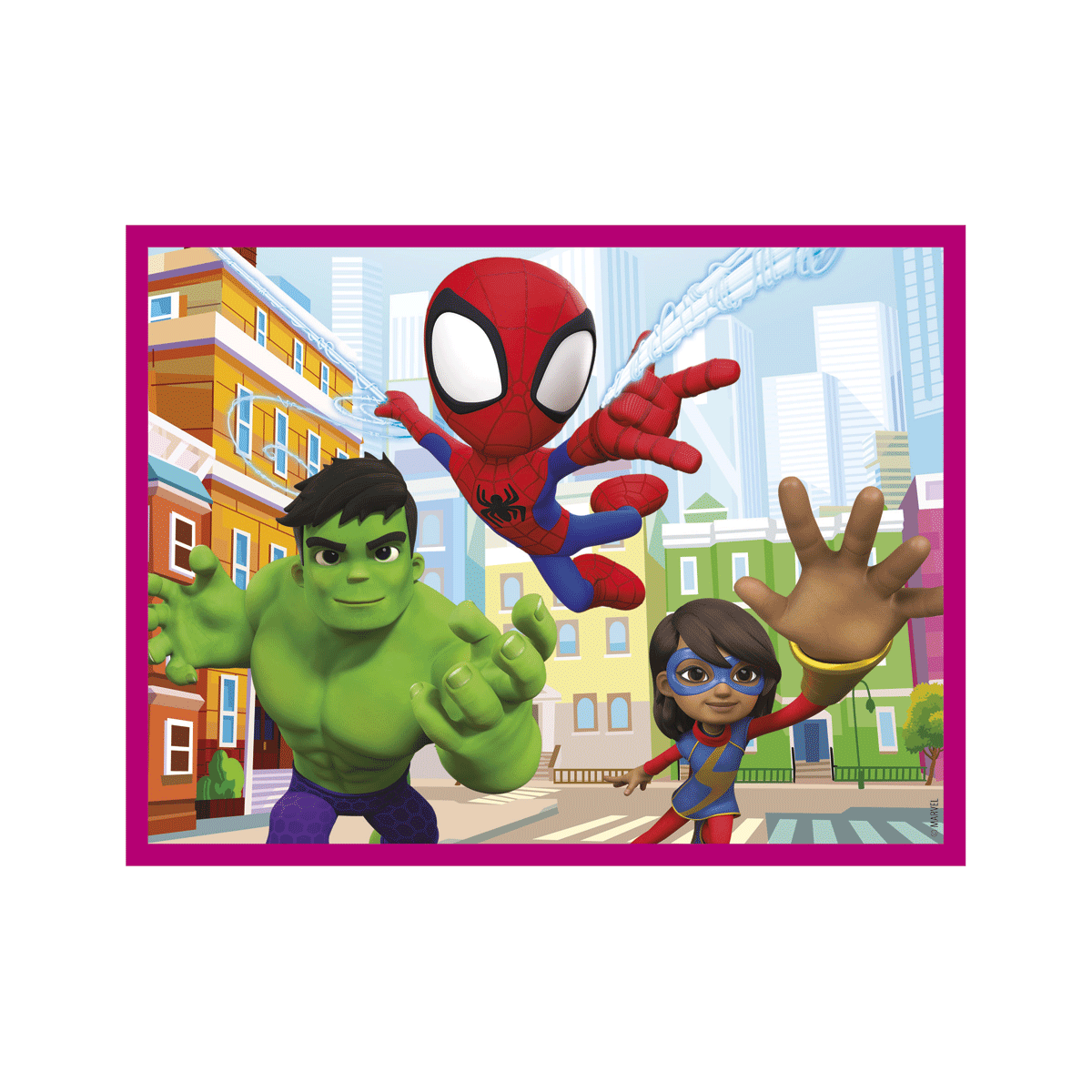 Clementoni - supercolor puzzle marvel spidey and his amazing friends - 12 pezzi, 41198 - CLEMENTONI