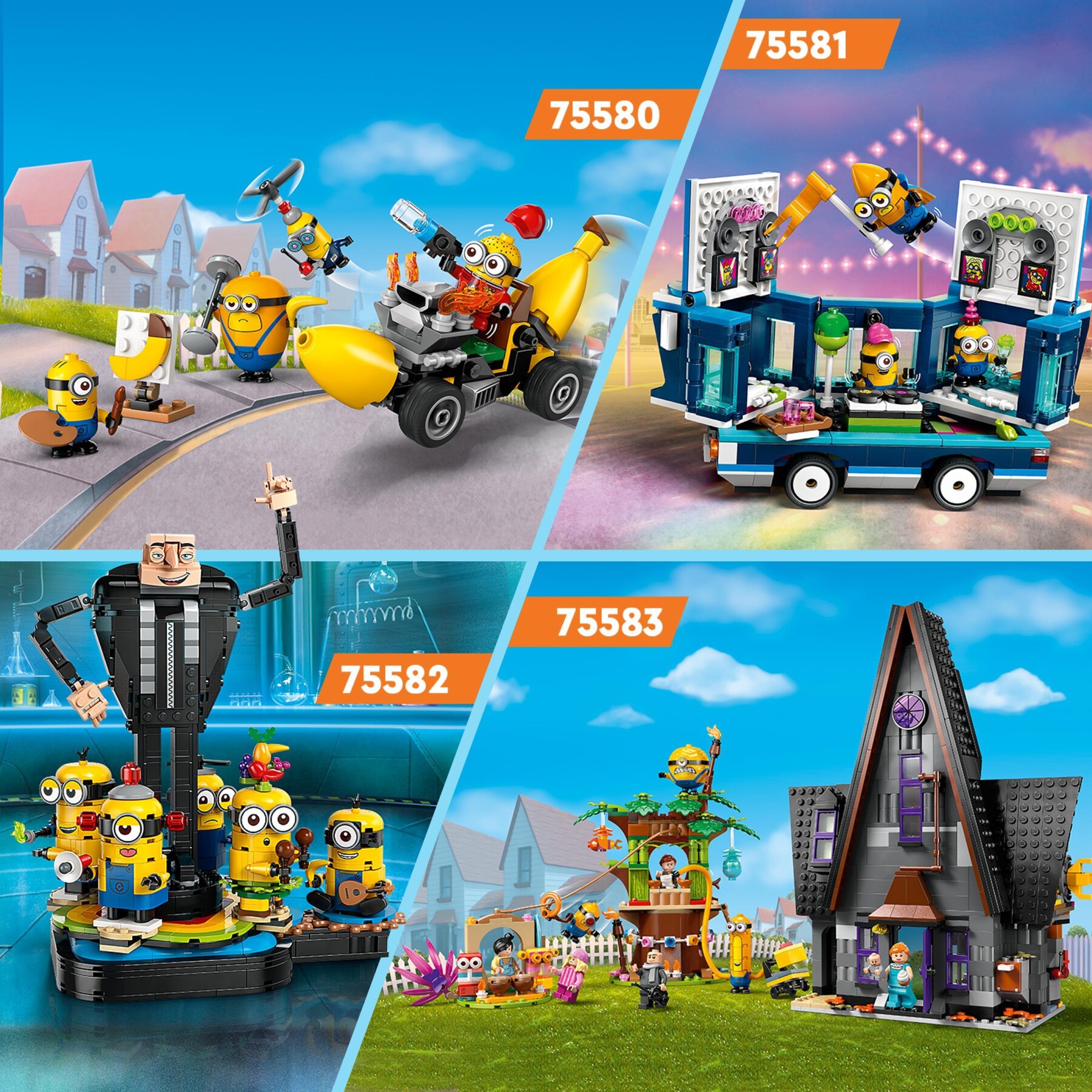 Lego cattivissimo me 75582 gru e minions in mattoncini, set dal filmcon personaggi da costruire, giochi per bambini 9+ - MINIONS, Lego