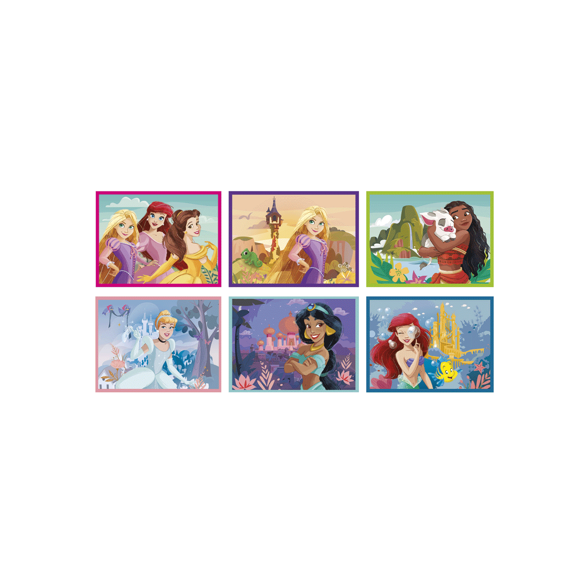 Clementoni - supercolor puzzle disney princess - 12 pezzi, 41197 - CLEMENTONI