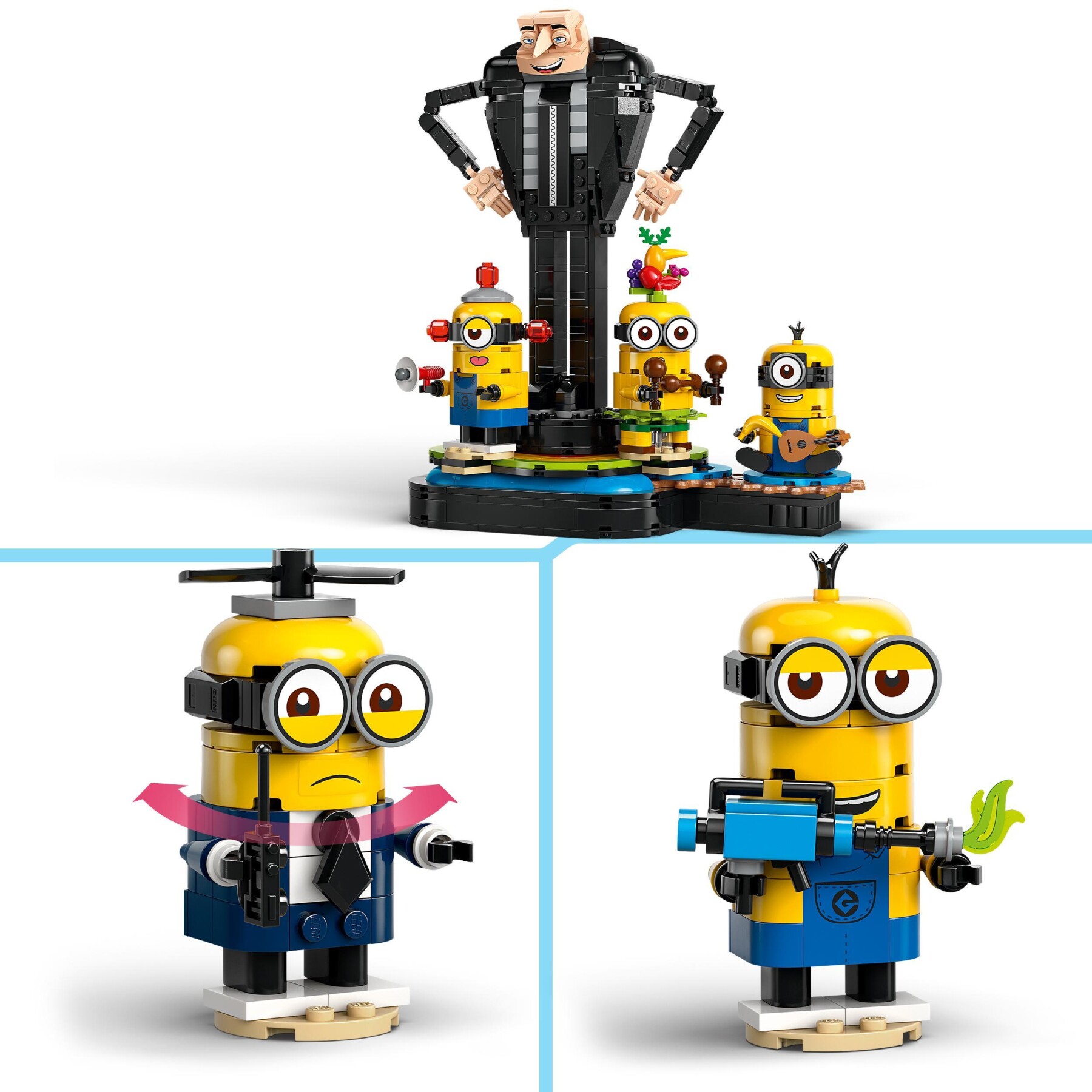 Lego cattivissimo me 75582 gru e minions in mattoncini, set dal filmcon personaggi da costruire, giochi per bambini 9+ - MINIONS, Lego