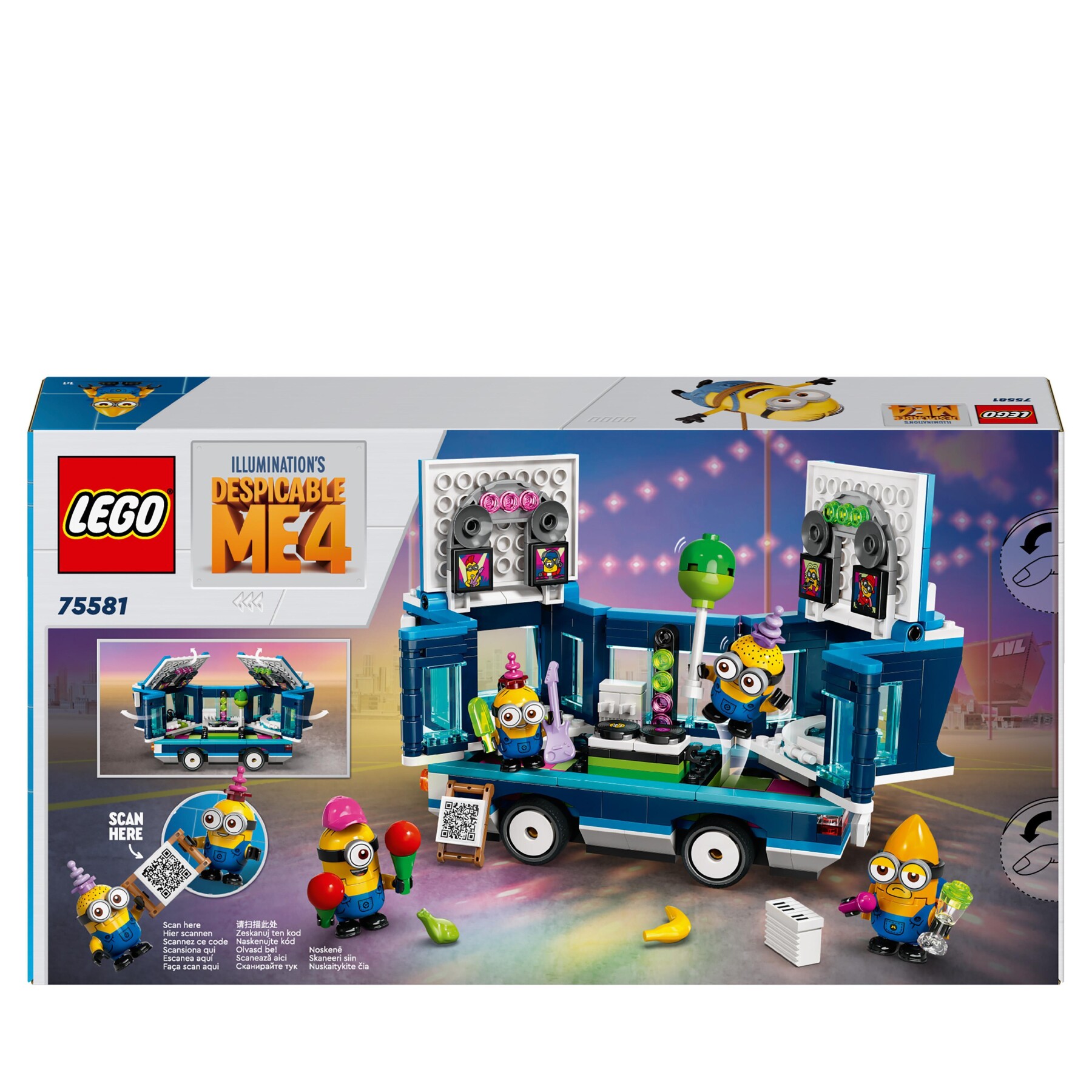 Lego cattivissimo me 75581 il party bus musicale dei minions, set dal film con autobus giocattolo da costruire per bambini 7+ - MINIONS, Lego