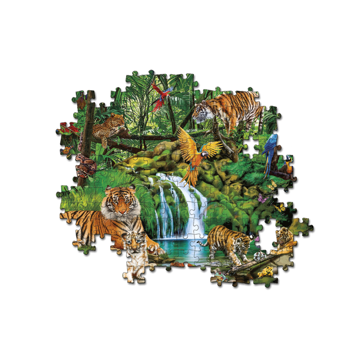 Clementoni - supercolor puzzle the jungle retreat - 300 pezzi, 21721 - CLEMENTONI