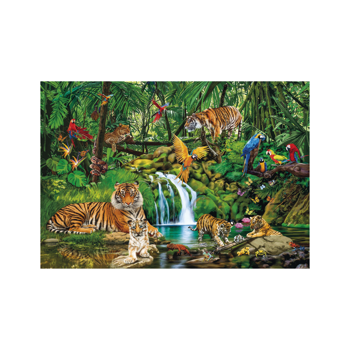 Clementoni - supercolor puzzle the jungle retreat - 300 pezzi, 21721 - CLEMENTONI