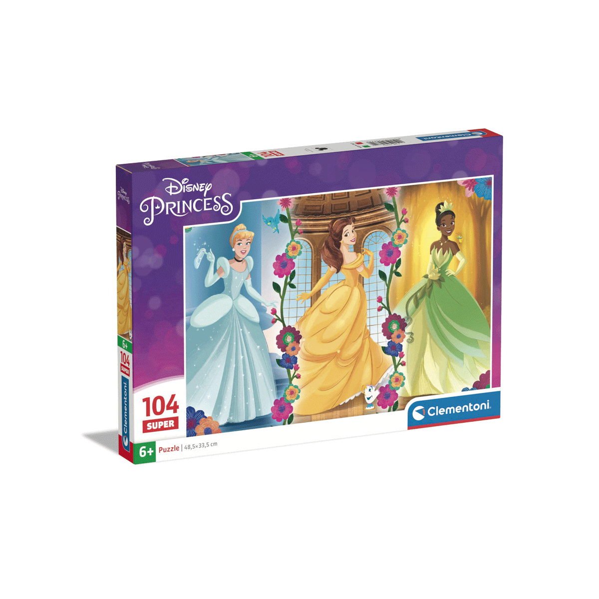 Clementoni - supercolor puzzle disney princess - 104 pezzi, 25772 - CLEMENTONI