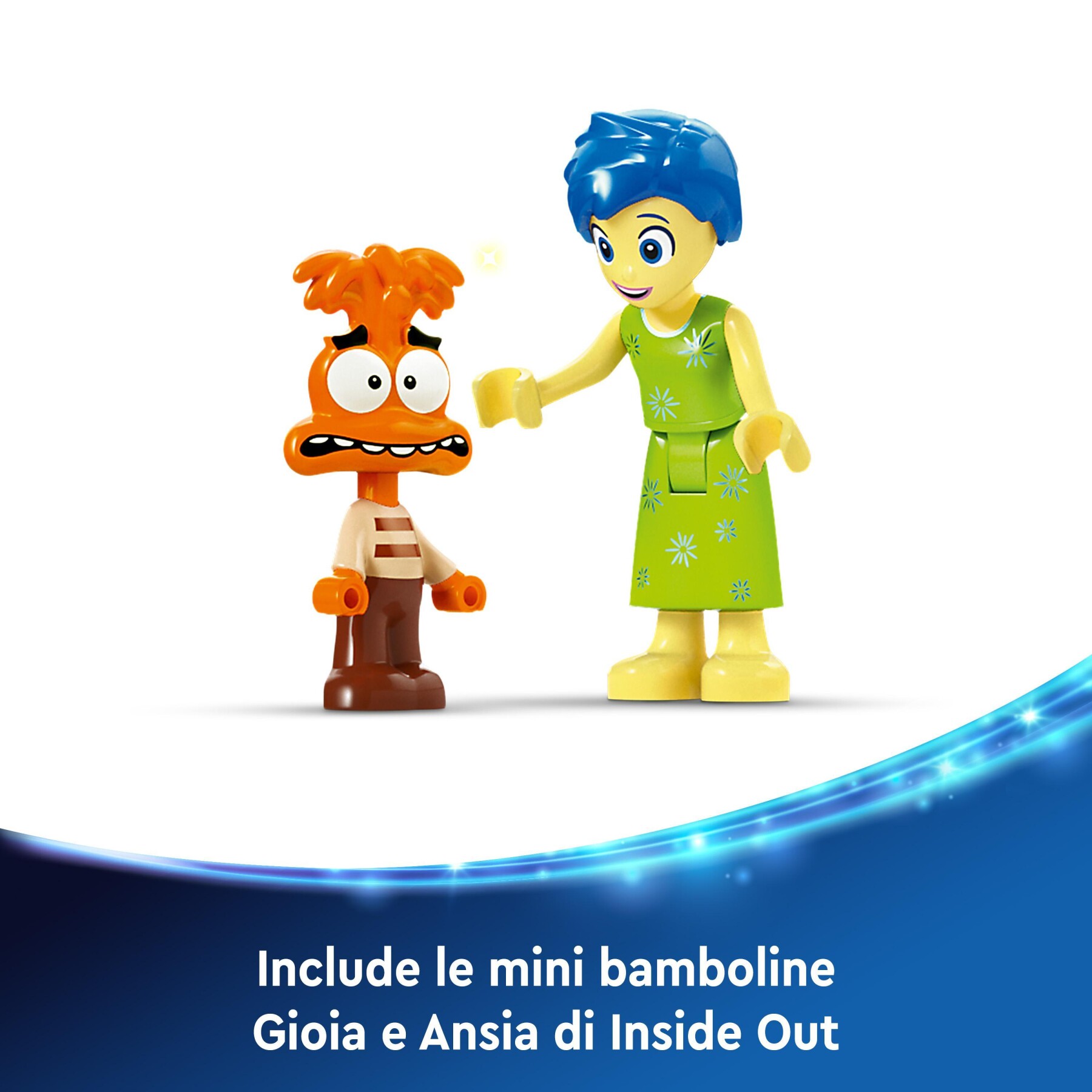 Lego disney 43248 mood cube di inside out 2 dal film d'animazione pixar, giochi per bambini 9+ anni antistress da costruire - Disney, Lego