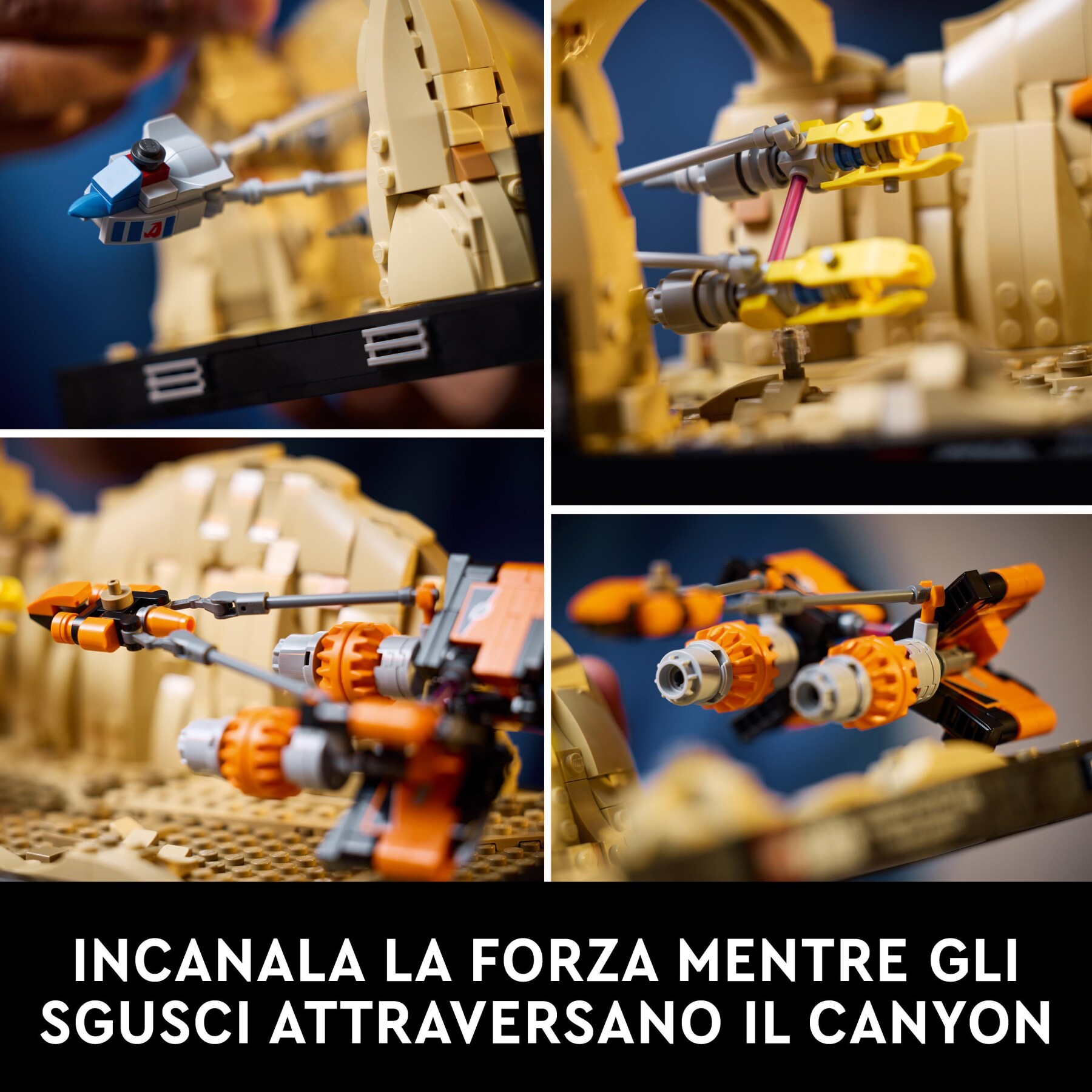Lego star wars 75380 diorama gara dei sgusci su mos espa di anakin skywalker, regalo da collezione per adulti, fan, lui o lei - LEGO® Star Wars™