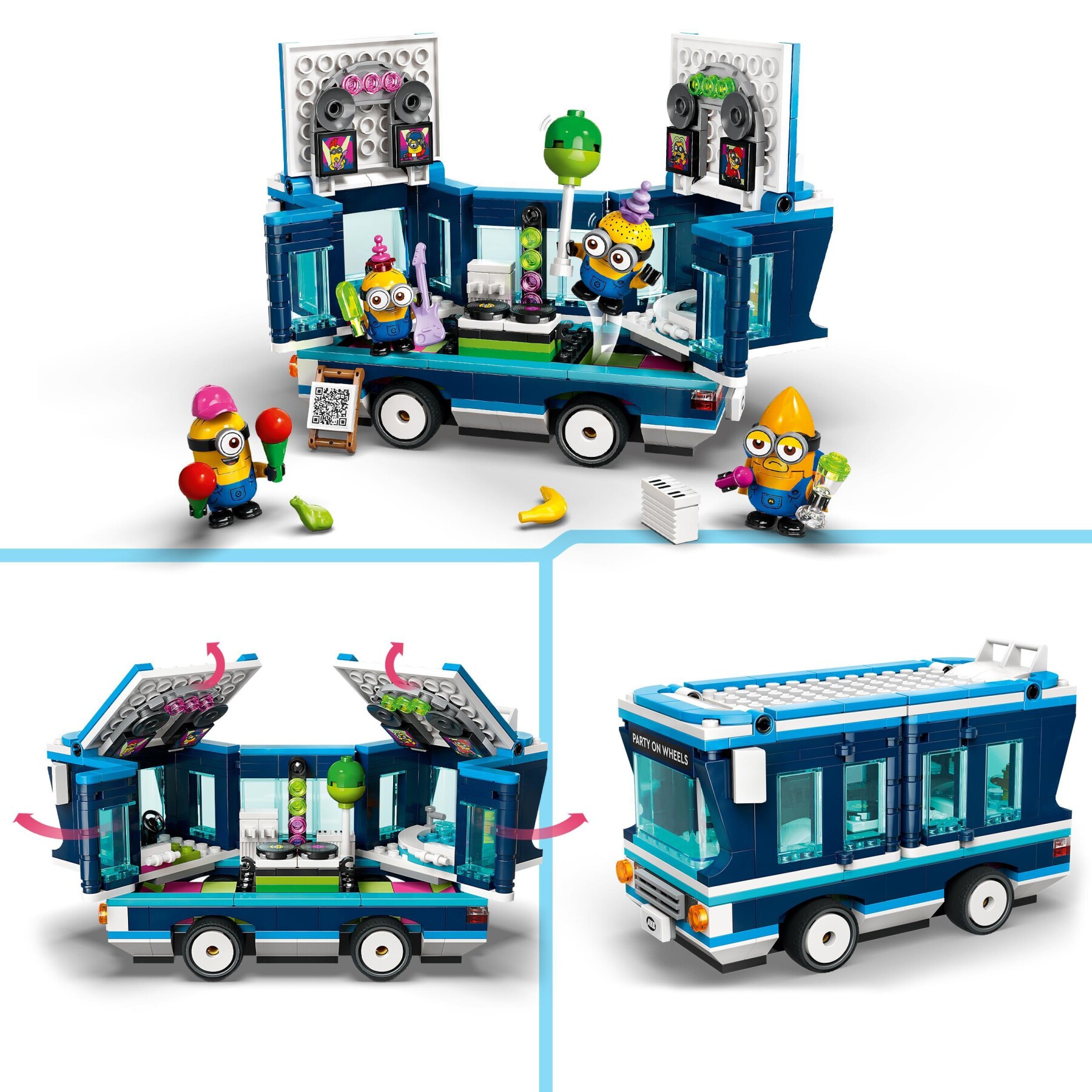 Lego cattivissimo me 75581 il party bus musicale dei minions, set dal film con autobus giocattolo da costruire per bambini 7+ - MINIONS, Lego