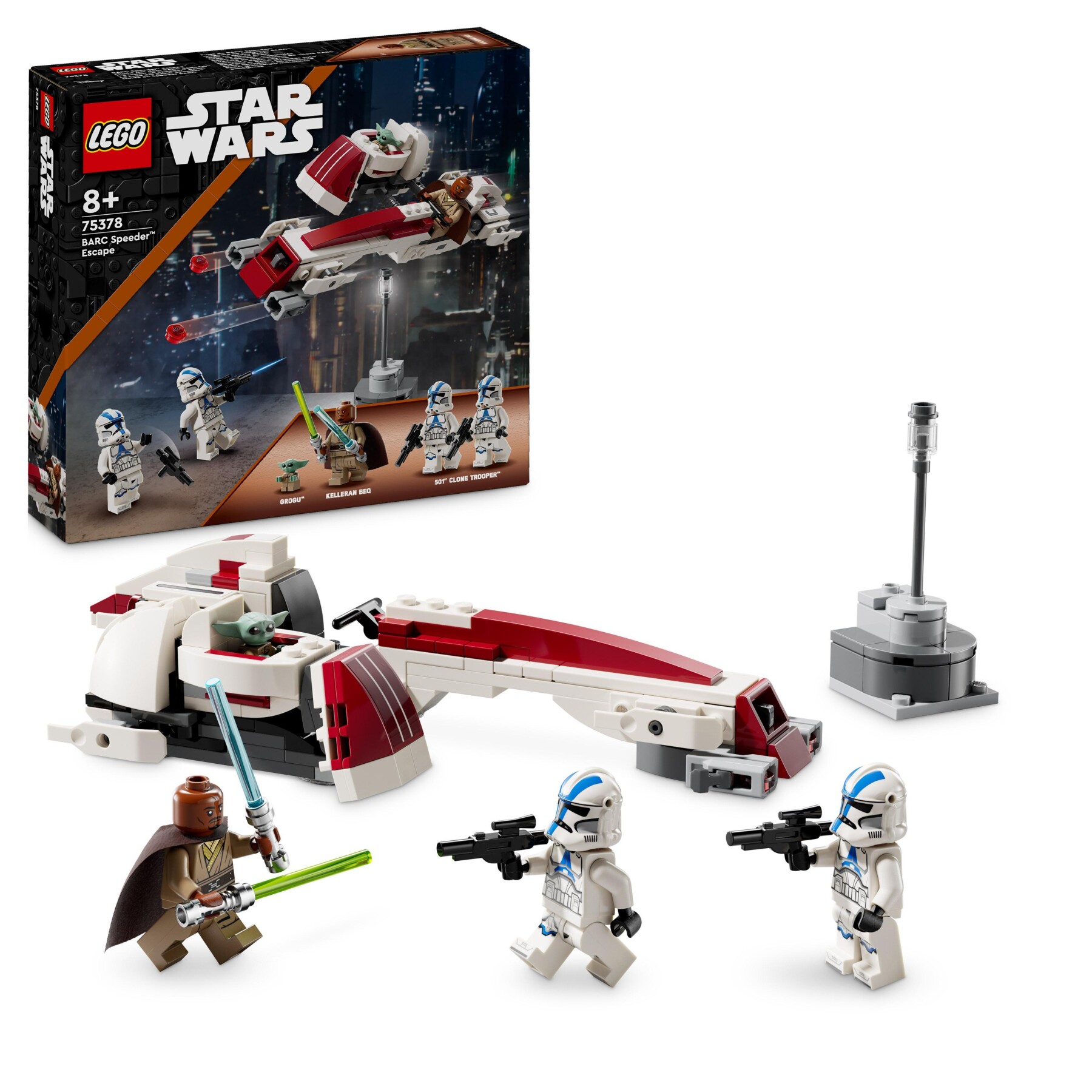 Lego star wars 75378 la fuga del barc speeder, giocattolo dal film the mandalorian, giochi per bambini 8+ con grogu (baby yoda) - LEGO® Star Wars™
