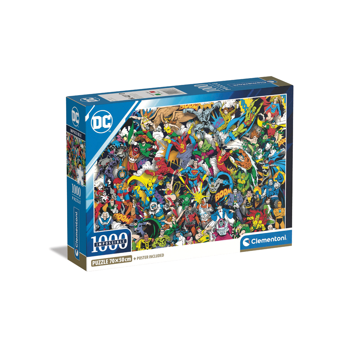 Clementoni - puzzle dc comics - puzzle adulti 1000 pezzi, 39863 - CLEMENTONI