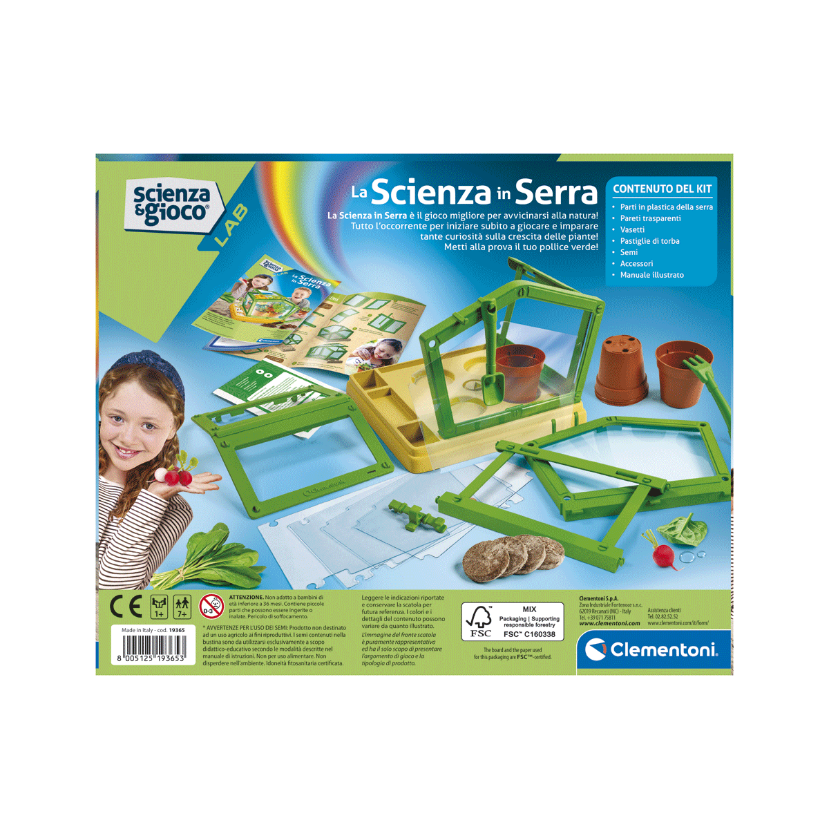 Clementoni - science & play lab - la scienza in serra, 19365 - Scienza e Gioco