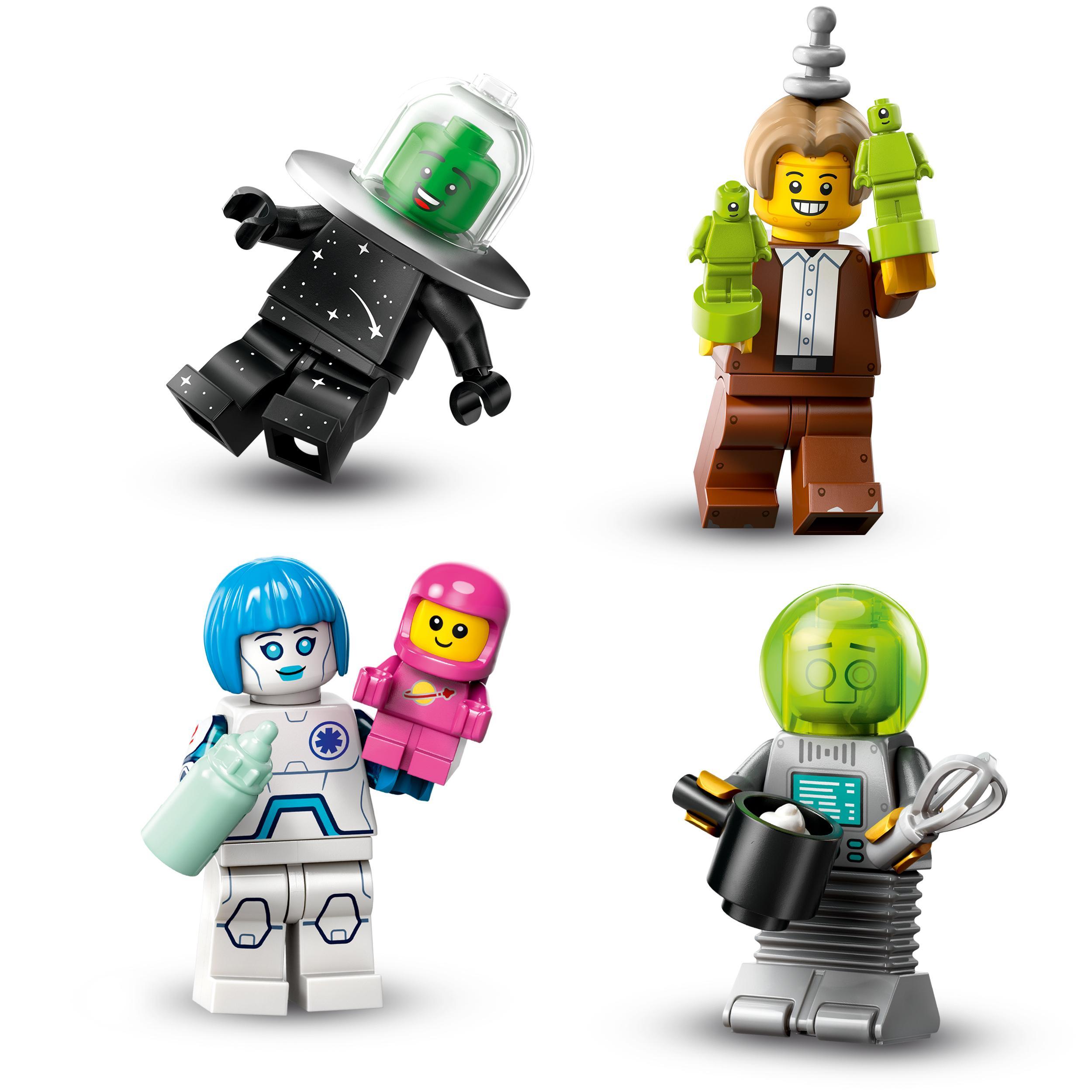 Lego minifigures 71046 serie 26 spazio, scatola con 1 di 12 personaggi giocattolo a caso da collezione, giochi per bambini 5+ - Lego