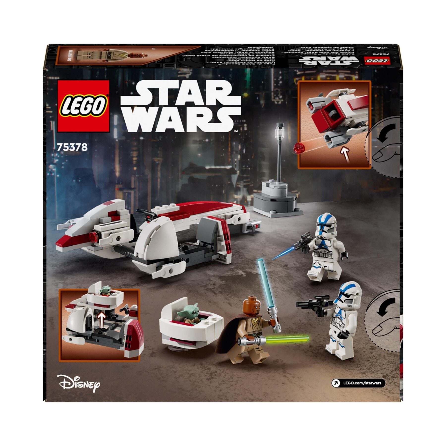 Lego star wars 75378 la fuga del barc speeder, giocattolo dal film the mandalorian, giochi per bambini 8+ con grogu (baby yoda) - LEGO® Star Wars™