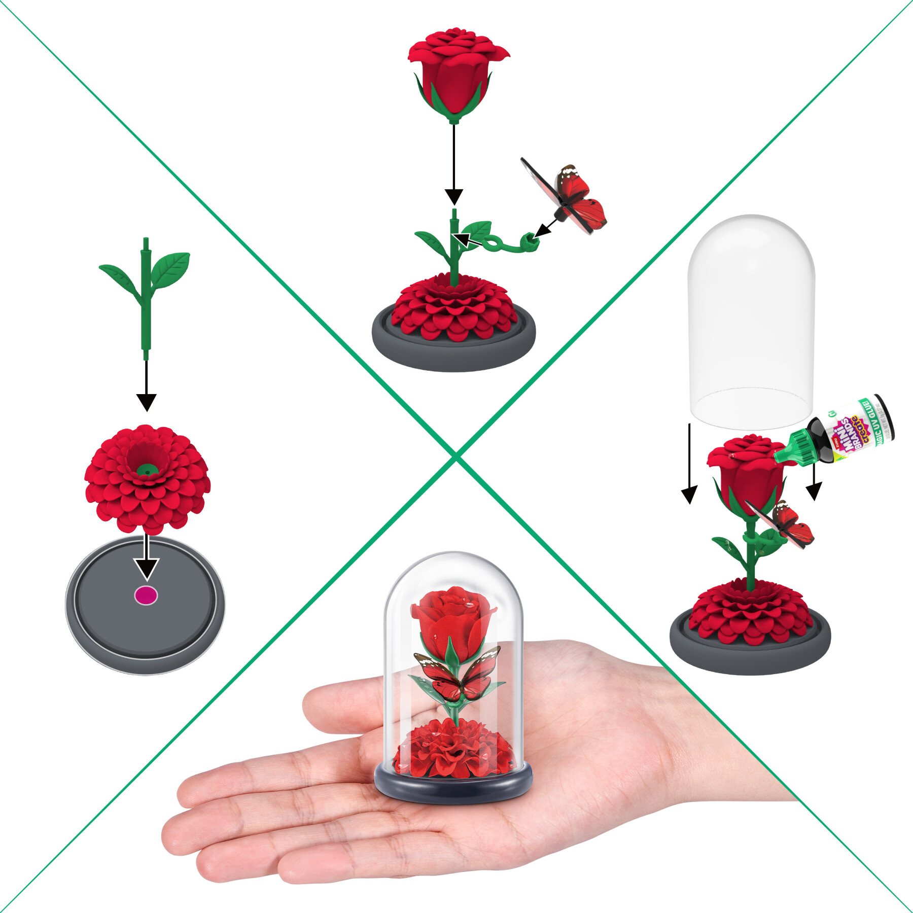 Mini brands create garden capsule di zuru, giocattolo sorpresa con miniature da collezionare - 