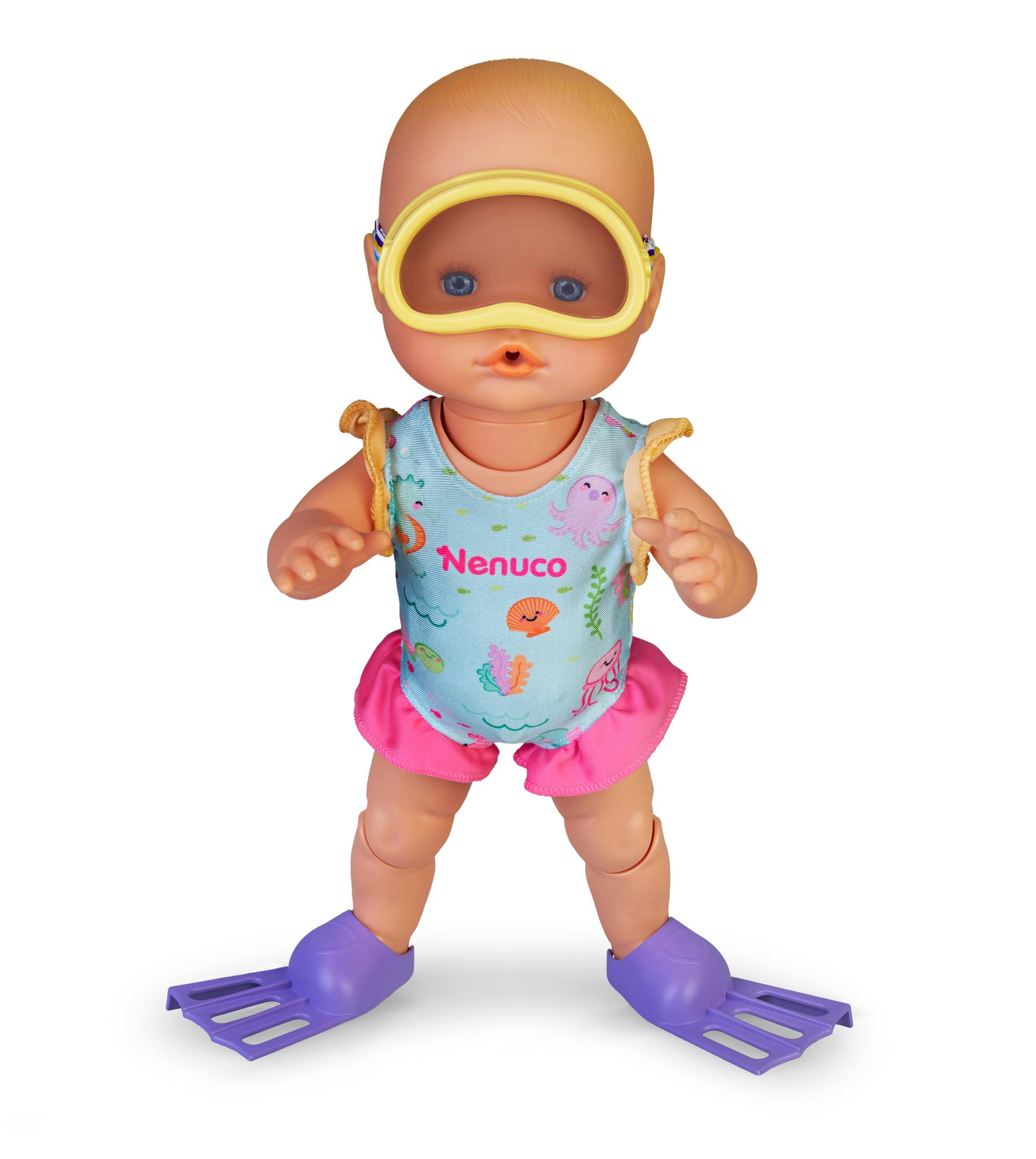Nenuco impara ad immergersi, bambola da 35 cm con corpo rigido e costume da bagno.nuoterà per davvero. per bambine/i da 2 anni - NENUCO