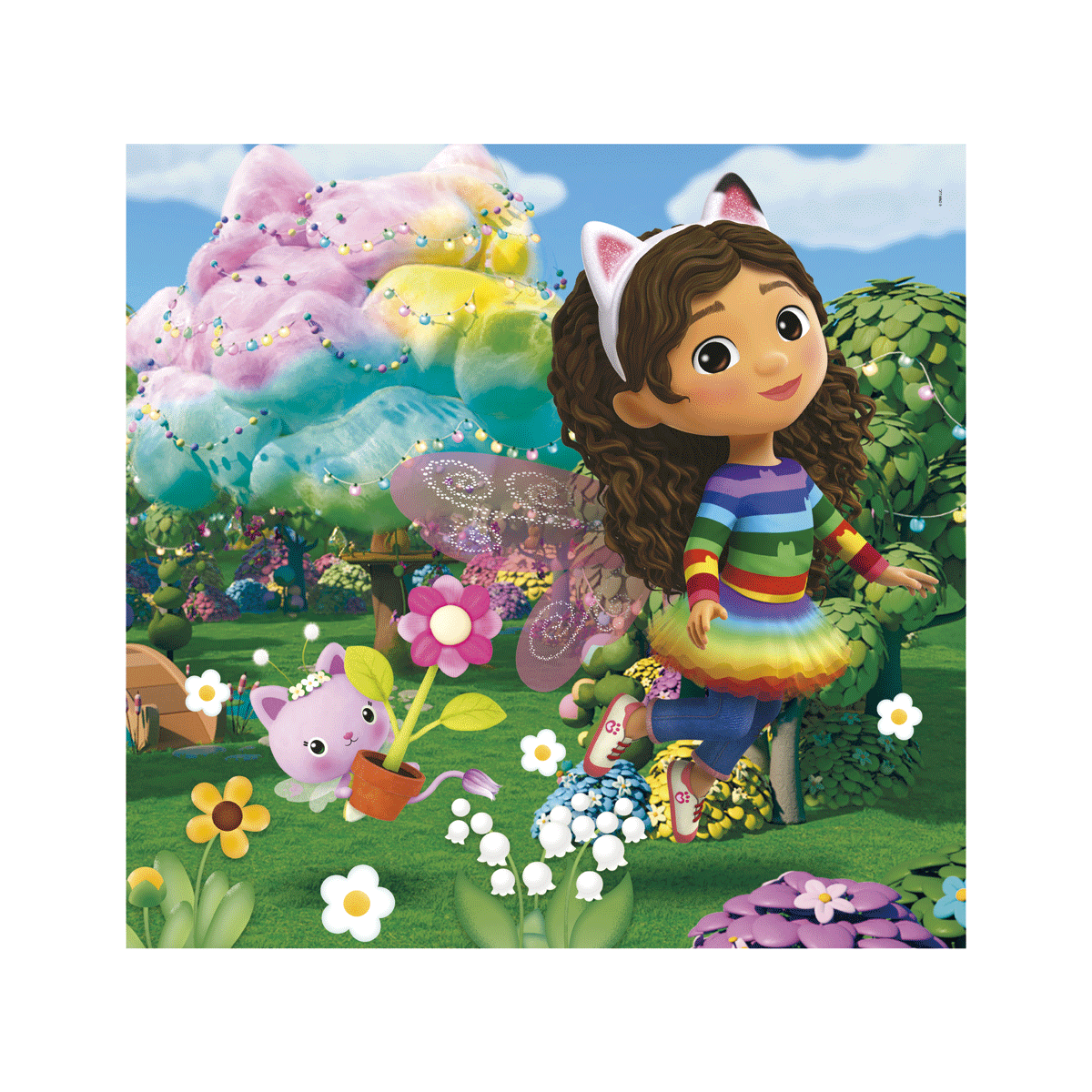 Clementoni - supercolor puzzle gabby's dollhouse - 3x48 pezzi, 25295 - CLEMENTONI