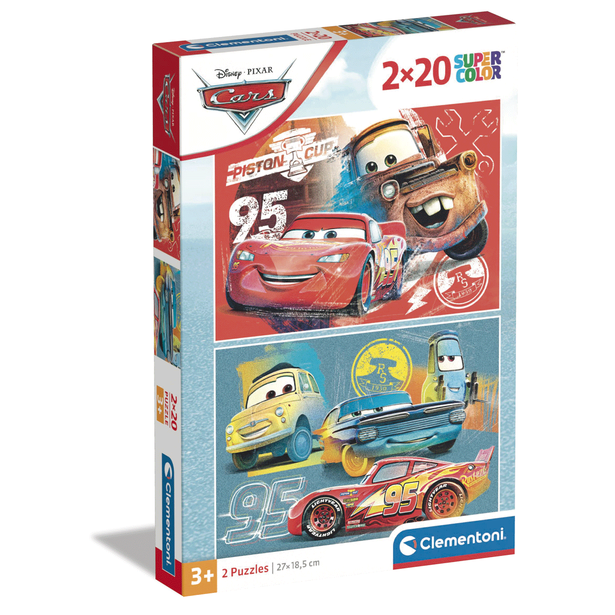 Clementoni - supercolor puzzle disney cars - 20 pezzi, 24808 - CLEMENTONI