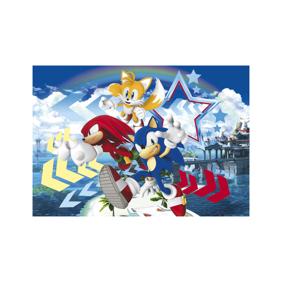 Clementoni - supercolor puzzle sonic - 104 pezzi, 27267 - CLEMENTONI