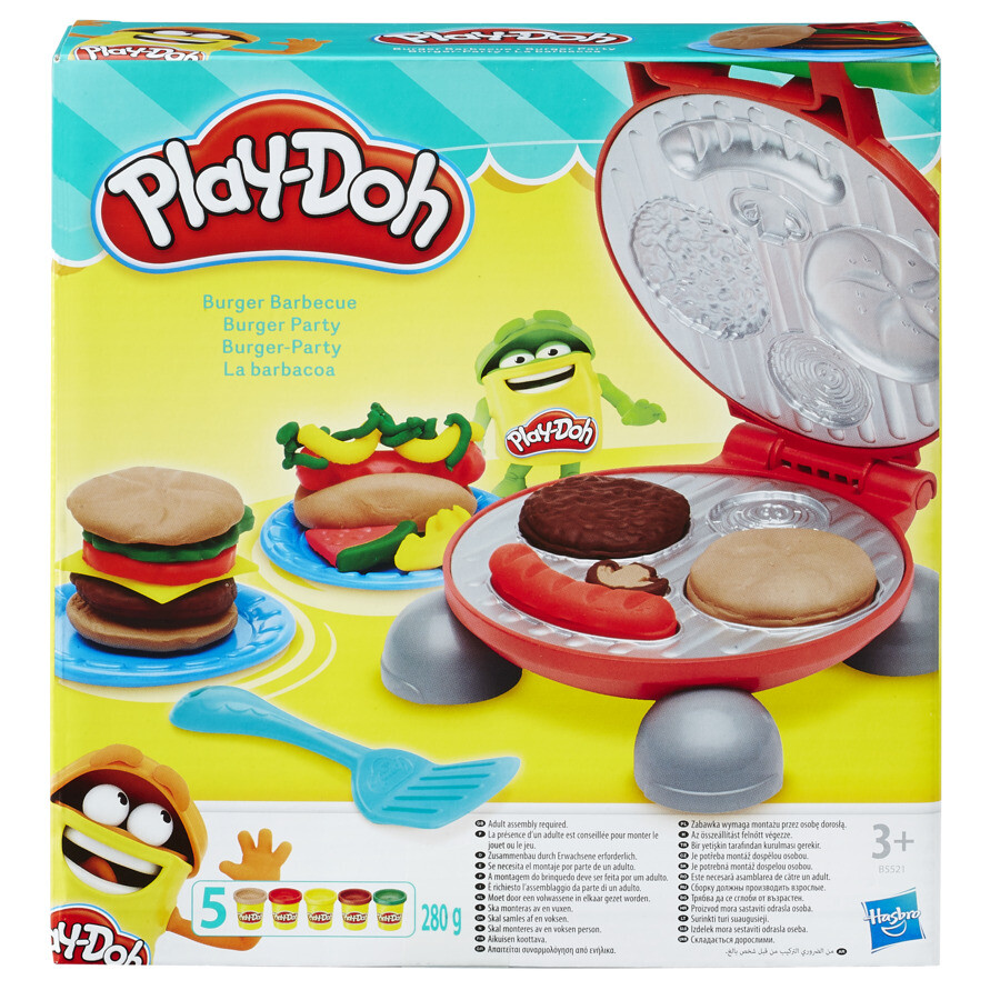 Hasbro play-doh, burger barbecue, playset per giocare al barbecue - PLAY-DOH