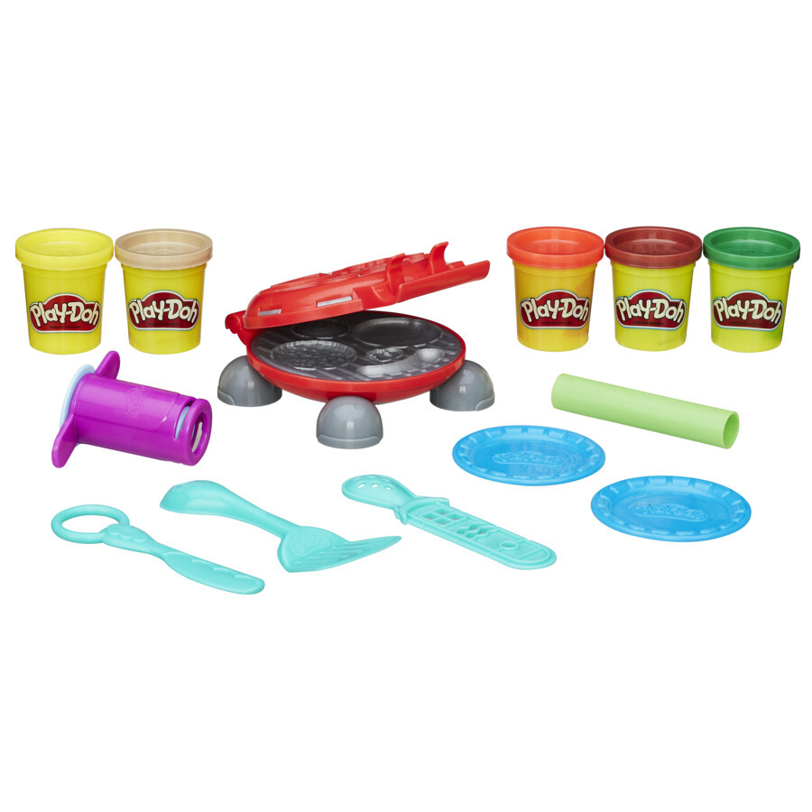 Hasbro play-doh, burger barbecue, playset per giocare al barbecue - PLAY-DOH